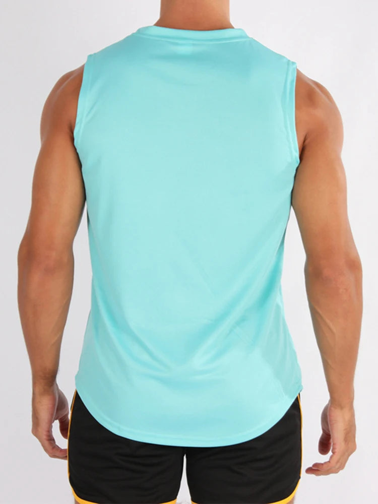 ADED Summer new Gym Vest Men Bodybuilding Sleeveless Sports Tank Top quick-drying mesh Fitness Running Tank Top men Clothes