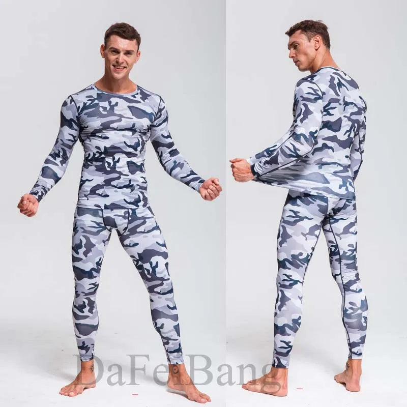 Men's Compression Sport Suits Gym Tights Training Clothes Workout Jogging Set Running Rashguard Tracksuit Sportswear For Men