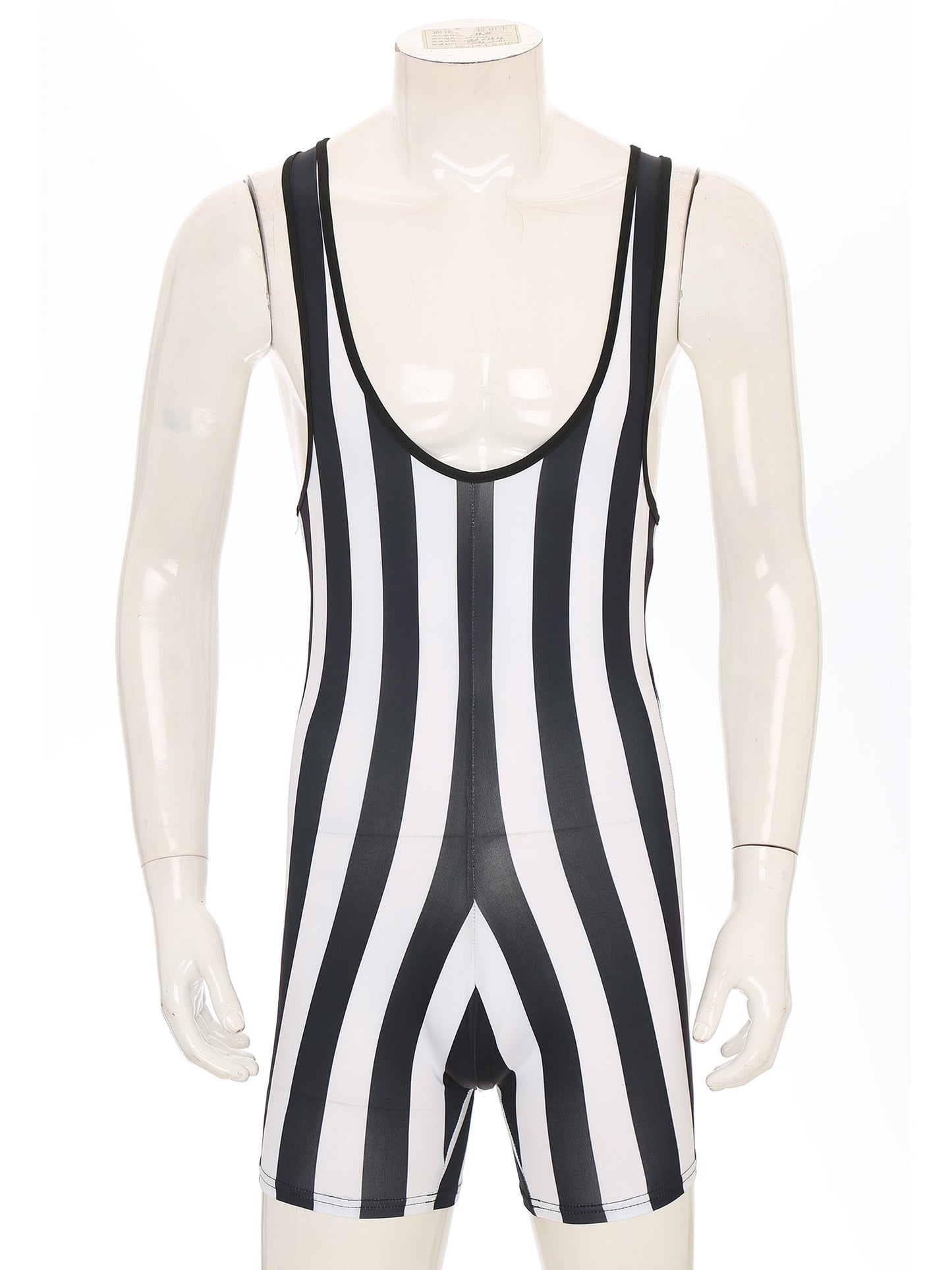 Men's Swimwear Gym Sports Yoga Gymnastics Leotard Bodysuits Striped Jumpsuit Swimming Suits Workout Wrestling Singlet Bodysuit