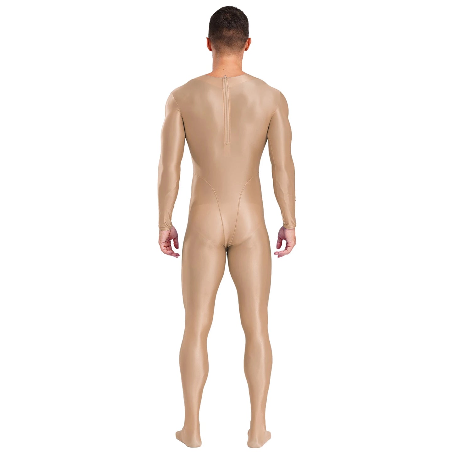 Gymnastics Wrestling Slim Fit Sport Jumpsuits Men Ling Sleeve Footed Body Legging Breathable Workout Gym Costumes Accessory