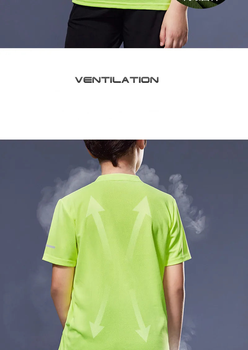 Children's Sportswear 2025 Summer Running Sportswear Boys Quick Dry Two-Piece Set Gym Clothing Fitness Suits With Shorts