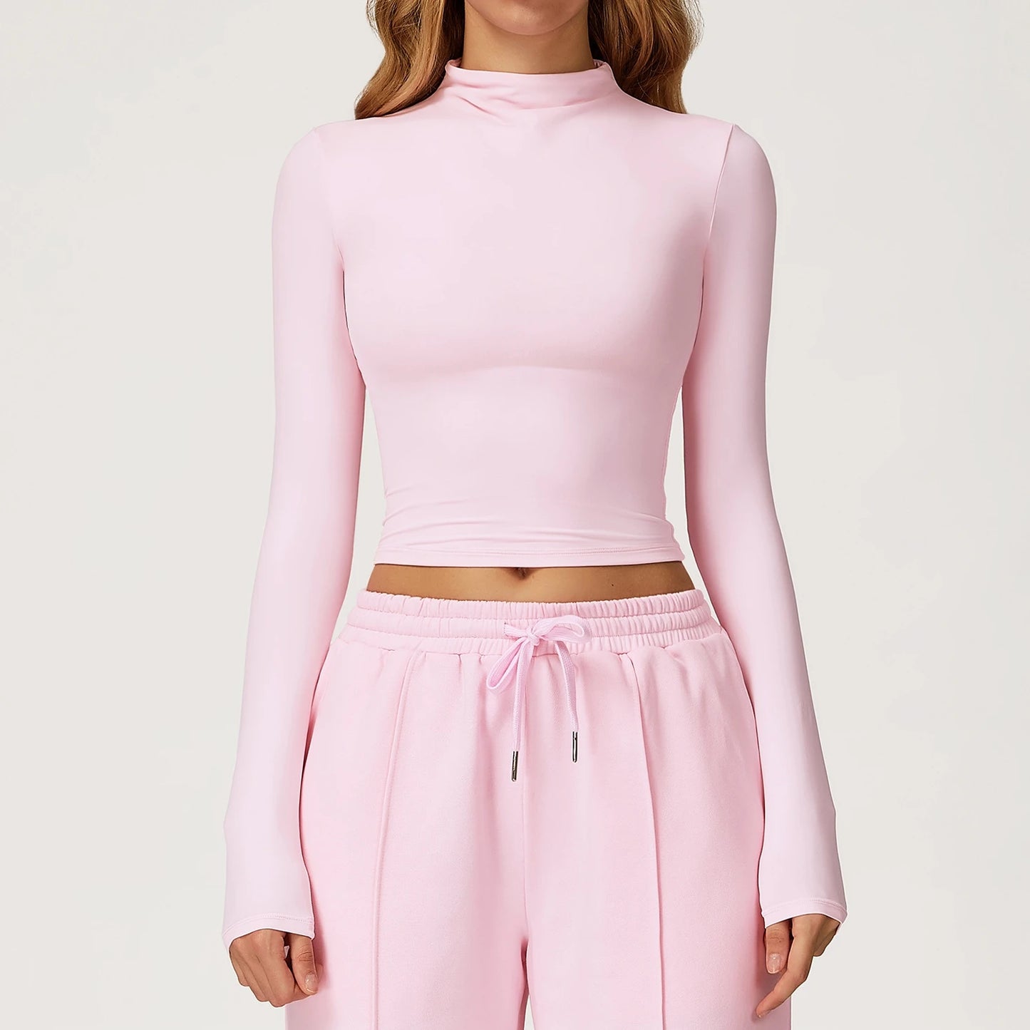 Yoga Shirts for Women 2025 Long Sleeve Quick-drying Fitness Sports Top Gym Clothes Workout Top High-necked Versatile Outer Wear