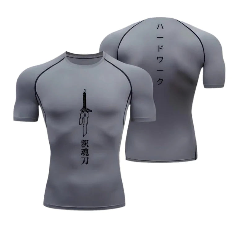Men's compression shirt sportswear running fitness gym compression anime Fushiguro gym clothing