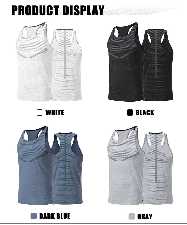 Men's Running Vest Outdoor Training Clothing Male Sportswear Sleeveless T-shirt Gym Jogging Tank Top Bodybuilding T Shirt