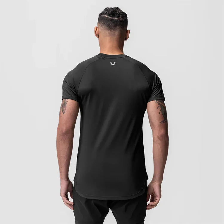 Gym Mens Summer Casual Skinny Compression T-Shirt Short Sleeve Tee Man Fitness Quick Dry Sport Sweatshirt Tops Workouts Clothing