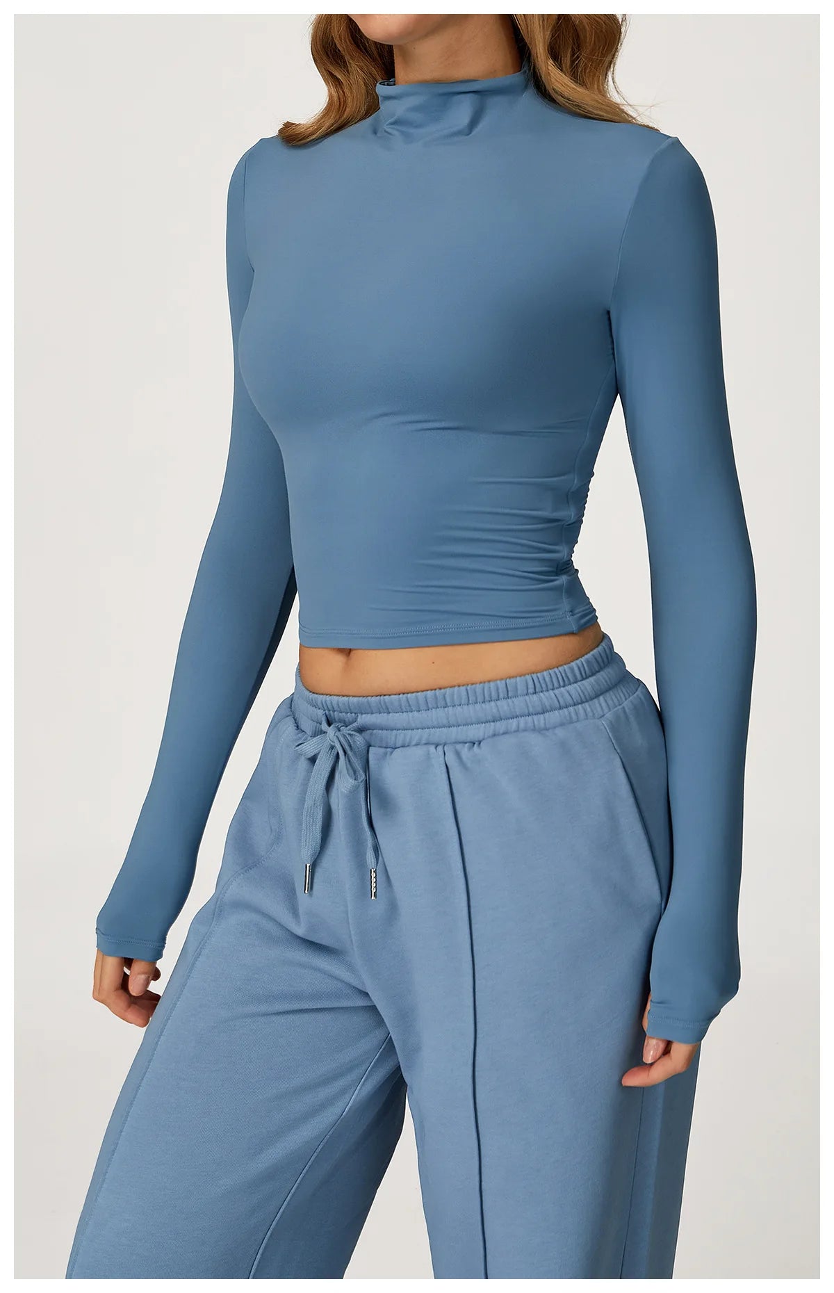 Yoga Shirts for Women 2025 Long Sleeve Quick-drying Fitness Sports Top Gym Clothes Workout Top High-necked Versatile Outer Wear