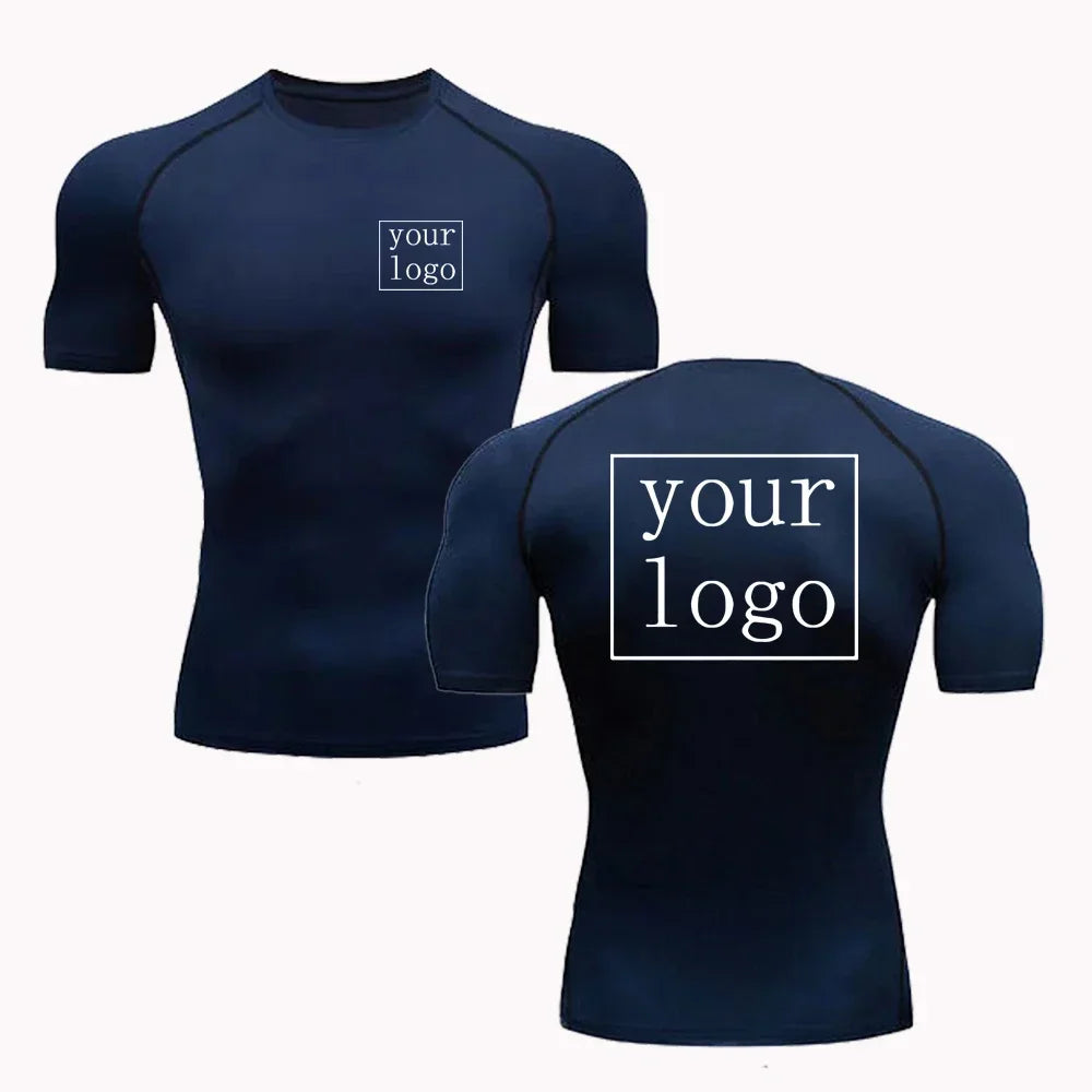 Men and Women Are Suitable for Jogging, Training, and Gym Customization of Tight Fitting T-shirts with Design Logos and Original