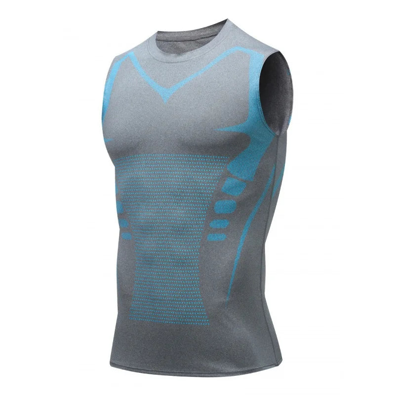 Men's Fitness Clothing Short Sleeve Sleeveless Tight Shirt Running Basketball Training Top Gym Vest Style Lightweight