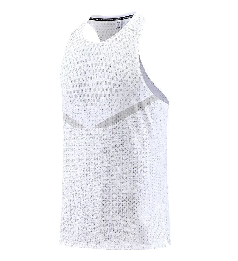 Men Gym Vest Breathable Mesh track and field Summer Cool Beach Travel Undershirt Basketball Training Fashion Running Tanks Top