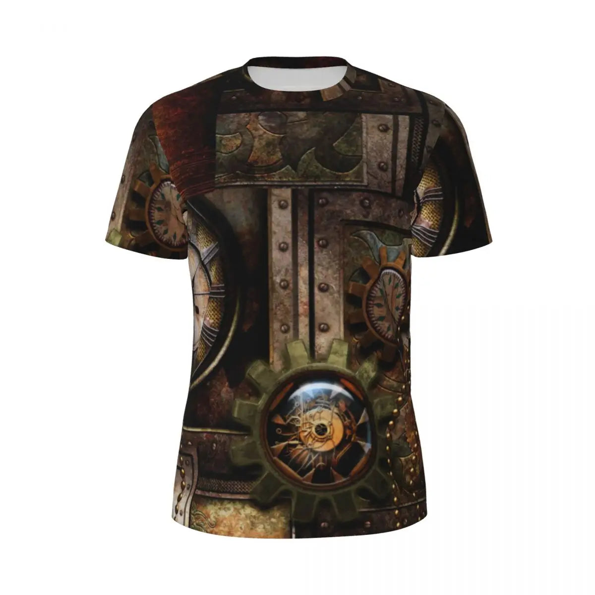 Gym T Shirt For Men Steampunk Design T-Shirts Fashion Wonderful Clockwork Vintage Summer Tees O Neck Streetwear Design Tops
