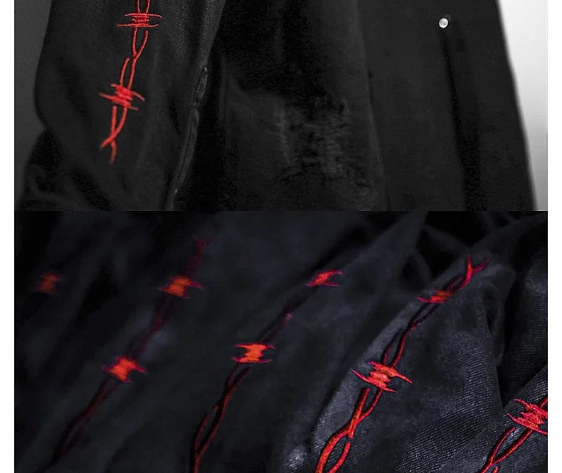 Gym Mens Denim Jacket Fashion Motorcycle Jeans Jackets Men Causal Cotton Black Sports Sweatshirt Fitness Man Outerwear Coat