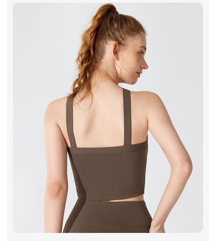 Sports Bra Top Qui Dry Running o Absorption Beautiful Ba Gym Yoga Clothes Summer Sports Underwear Women's Vest