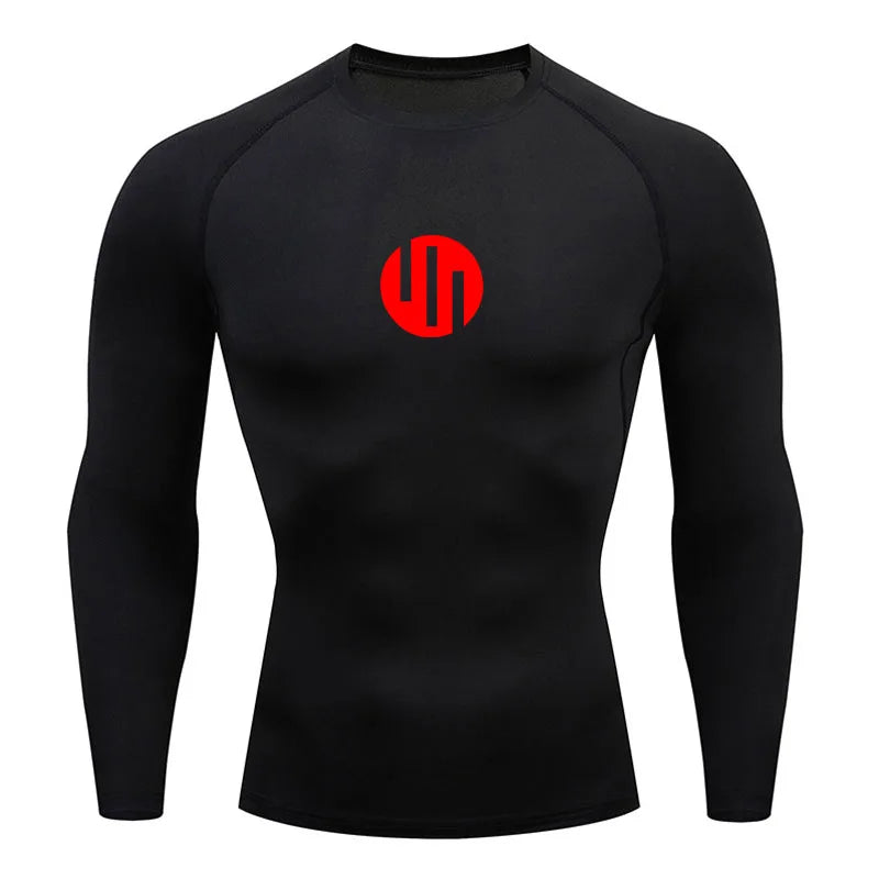 Men's T-shirt Fitness Compression Shirt Quick Dry Short Sleeve Gym Muscle Shirt Breathable White Black Sun protection Sportswear