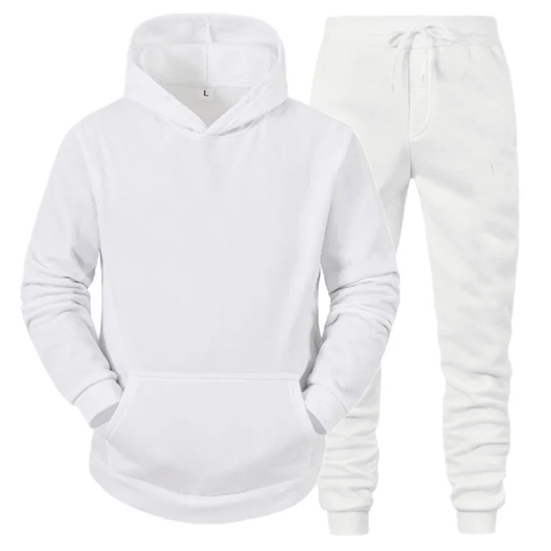 Men Sportswear Sweater Suit Hoodies + Pants Sports Clothing Spring Autumn Sets Jogging Trousers Running Male Tracksuits
