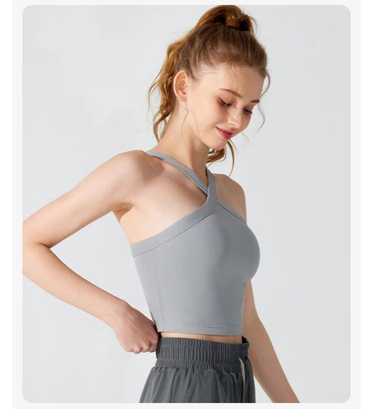 Sports Bra Top Qui Dry Running o Absorption Beautiful Ba Gym Yoga Clothes Summer Sports Underwear Women's Vest