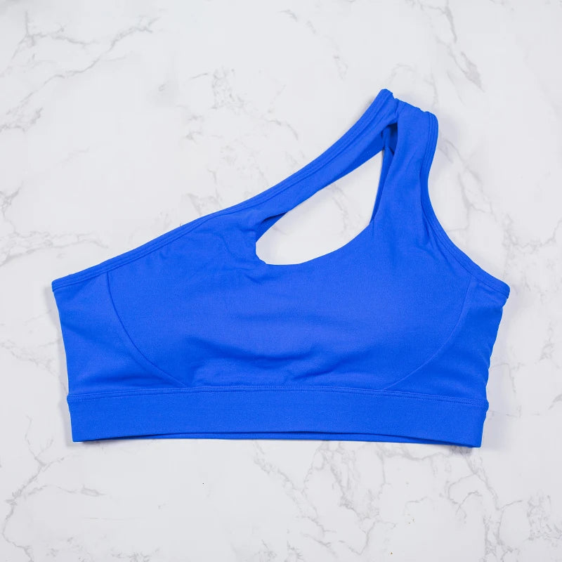 2025 New Women One Shoulder Sports Bras Yoga Top Vest Yoga Gym outdoor sport Running Fitness Underwear