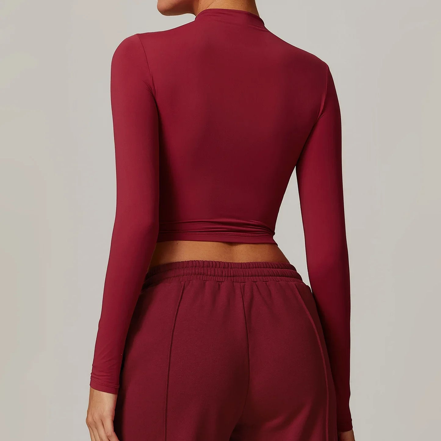 Yoga Shirts for Women 2025 Long Sleeve Quick-drying Fitness Sports Top Gym Clothes Workout Top High-necked Versatile Outer Wear