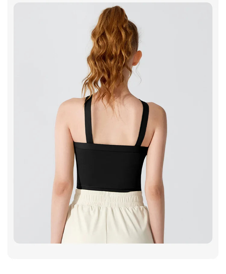 Sports Bra Top Qui Dry Running o Absorption Beautiful Ba Gym Yoga Clothes Summer Sports Underwear Women's Vest