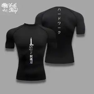 Compression Shirt Sportswear Gymwear Gym Jujutsu Kaisen Compressions Anime Fushiguro Gym Clothing Zenin Anime Gym Muscles