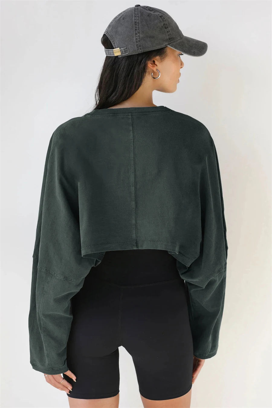 Women Sports T-Shirts Gym Clothing Yoga  Crop Top Loose Tops Long Sleeve Sportswear Workout Clothing Fitness Smock All Seasons