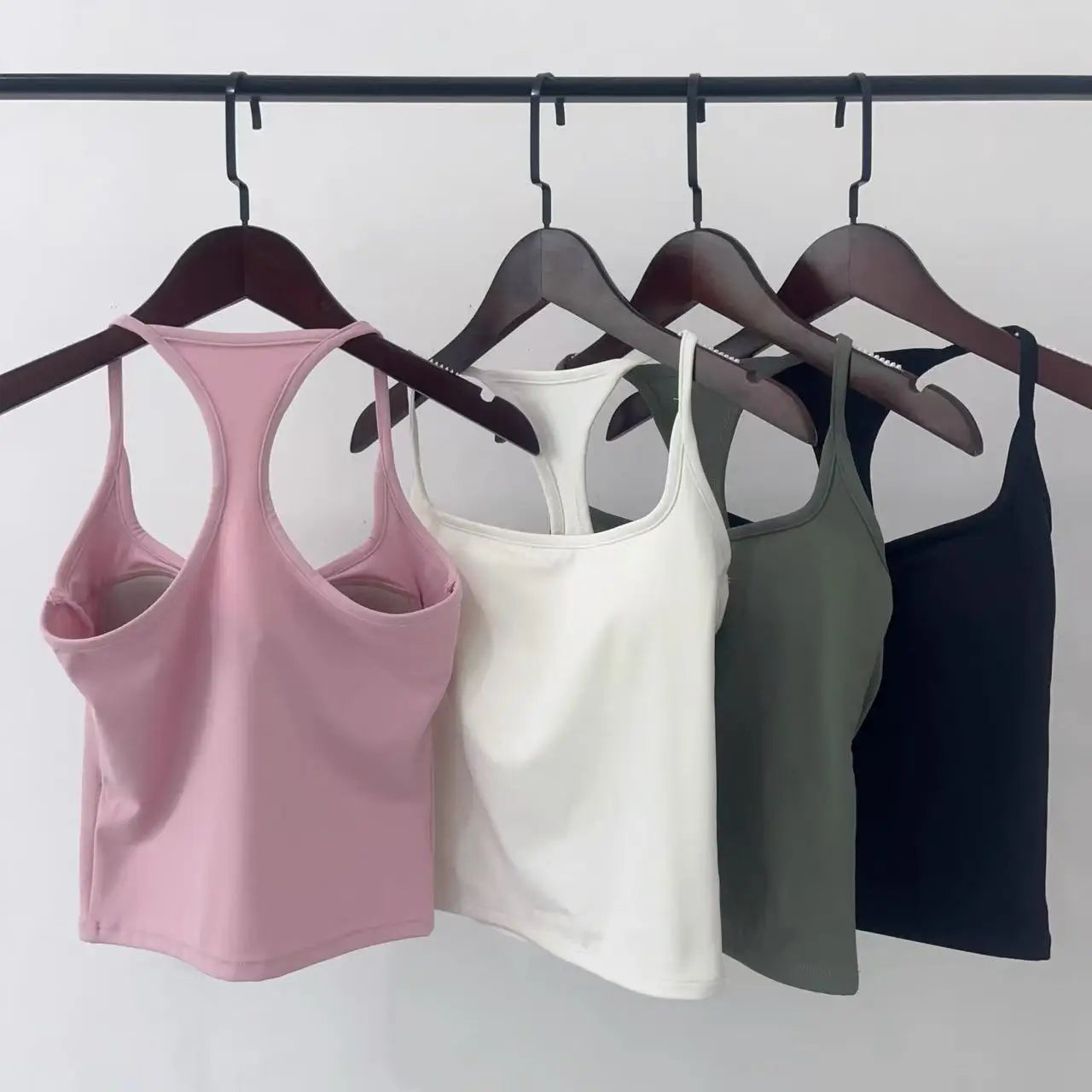 Sports and Fitness Vest with Chest Pad Summer Shockproof Beauty Back Nude Feeling Suit Pilates Training Yoga Top Yoga Clothing