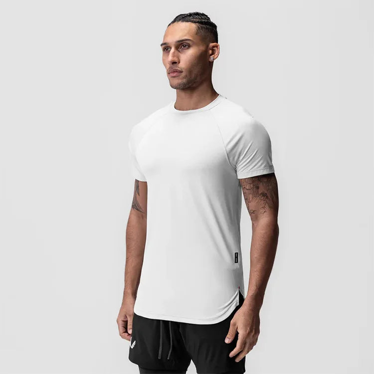 Gym Mens Summer Casual Skinny Compression T-Shirt Short Sleeve Tee Man Fitness Quick Dry Sport Sweatshirt Tops Workouts Clothing