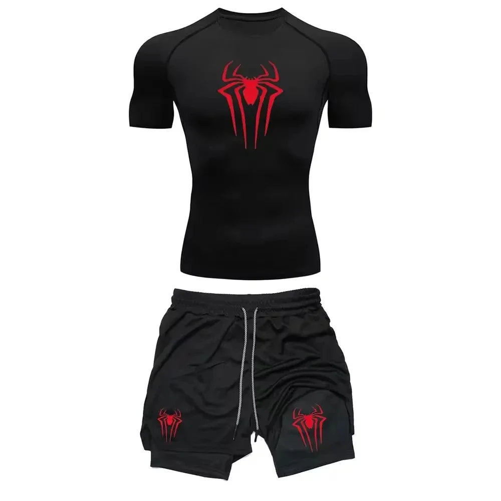 Running Men Gym Sportswear Sports Set Tracksuit Sweatsuit Football Clothing Jogging Fitness Wear Training Summer Suit