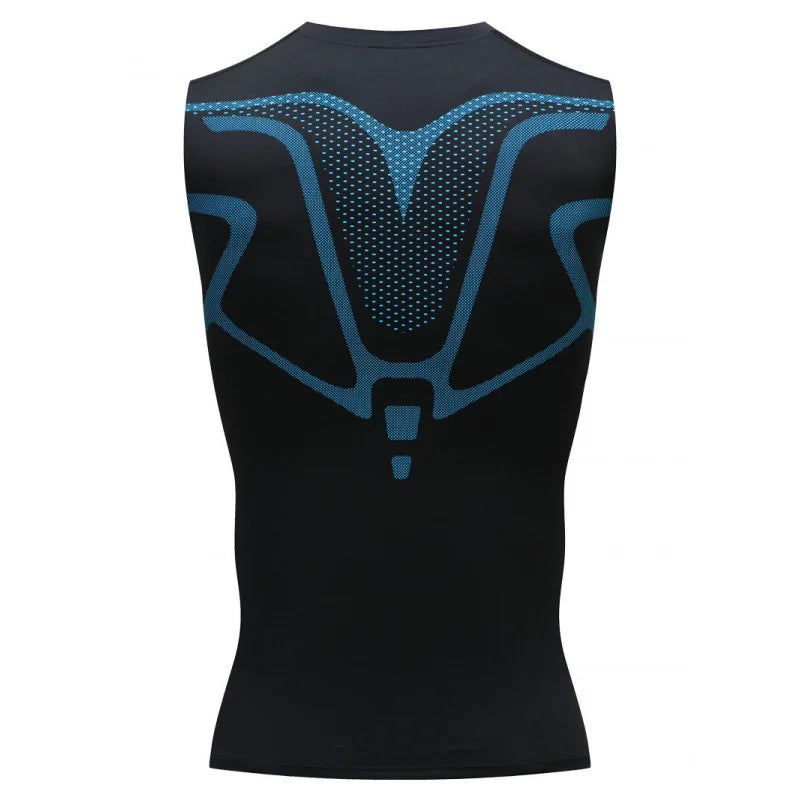 Men's Fitness Clothing Short Sleeve Sleeveless Tight Shirt Running Basketball Training Top Gym Vest Style Lightweight