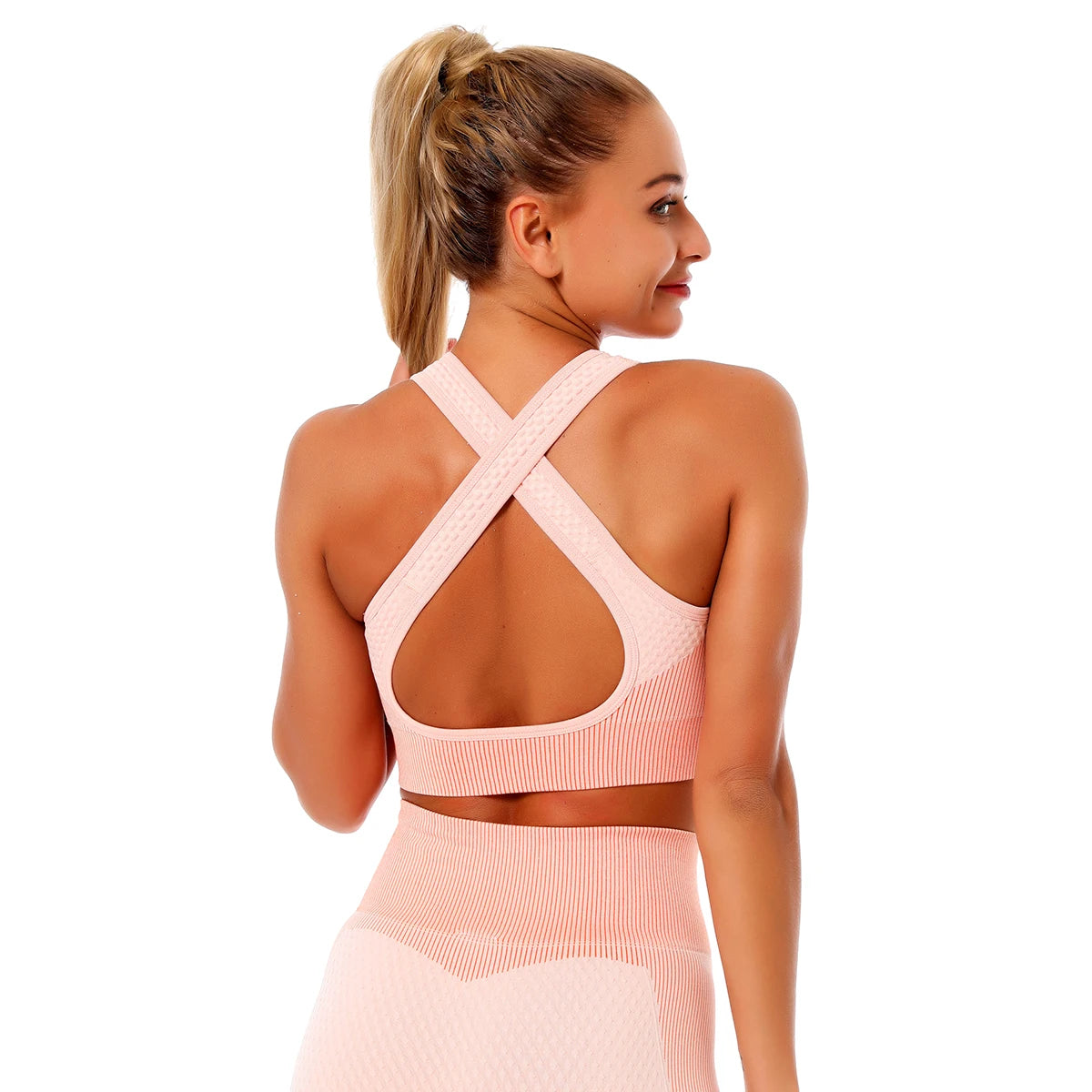 High Waist Leggings+Sport Bra Women Seamless Yoga Set Fitness Clothing Gym Suits Workout Clothes Woman Jogging Sportwear