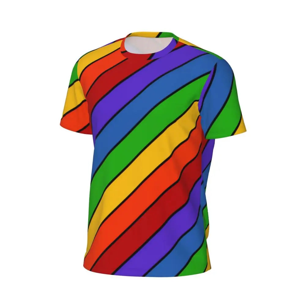 Gym T Shirt For Men Mondrian Line T-Shirts Trendy Cool Colorful Plaid Summer Tees O Neck Y2K Retro Graphic Clothing Gift Idea