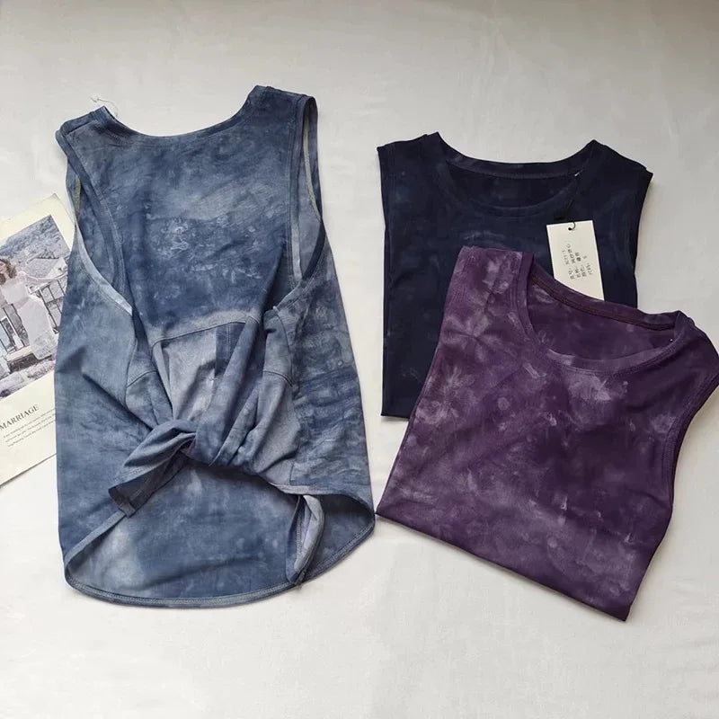 Sports Vest Women's Quick Dry Loose Running Gym Top Sleeveless Beautiful Back Wear Mesh T-Shirt Smock Yoga Wear