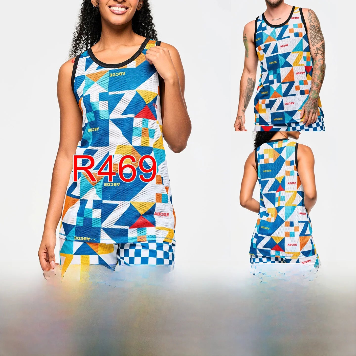 Zwzb Fitn Clothing Men's Women's T-irt Vest R06 Breathable Qui Dry Gymnastics Sportswear Casual Sle round Ne or...