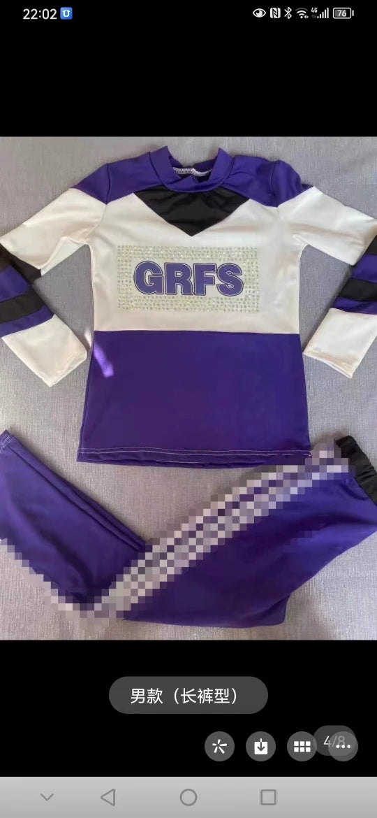 Customized Student Cheerleading Campus Gymnastics Clothing Fitness Exercise Clothes Sports Meeting Dress Team Performance Wear