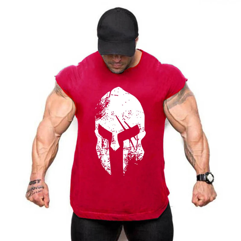 Men's summer fashion trend fitness sleeveless gym running shirt sports single muscle casual fitness clothing