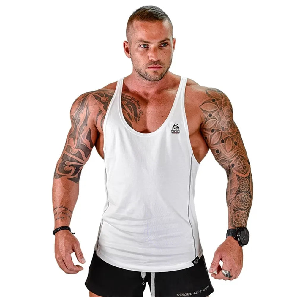 Gyms VEST Fitness sleeveless shirt Mens Bodybuilding Tank top  New Male Cotton clothing Fashion Singlet vest Undershirt Hombre