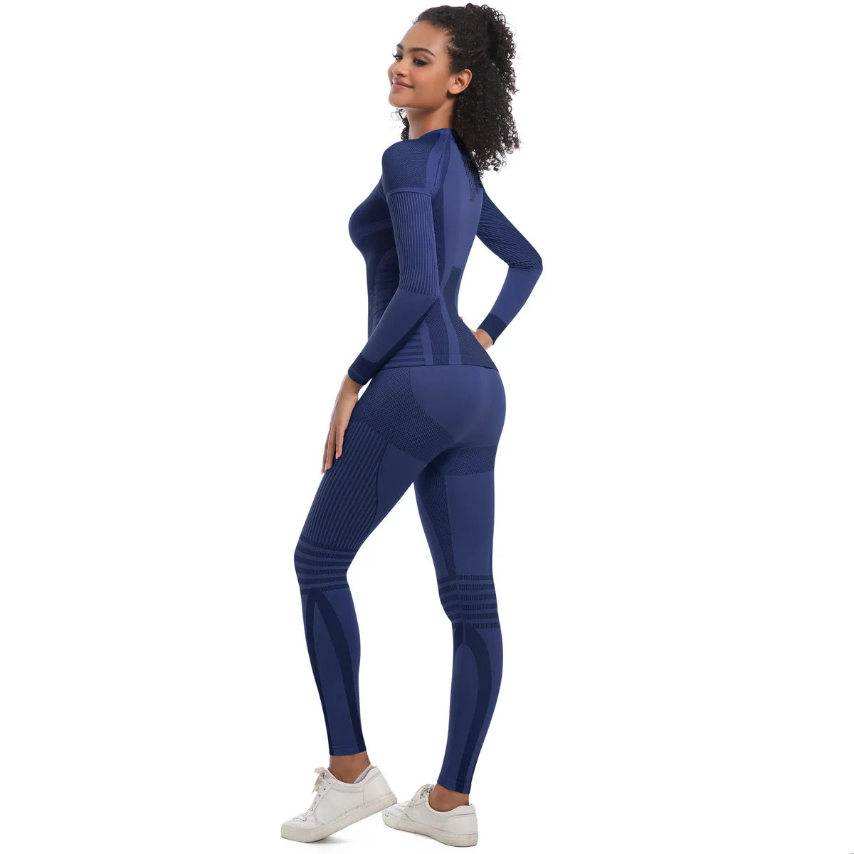 Women Girl Skiing Underwear Set Fitness Workout Thermal Gym Ski Snowboarding Sport Running Hiking Jogging Yoga Exercise Suit A84