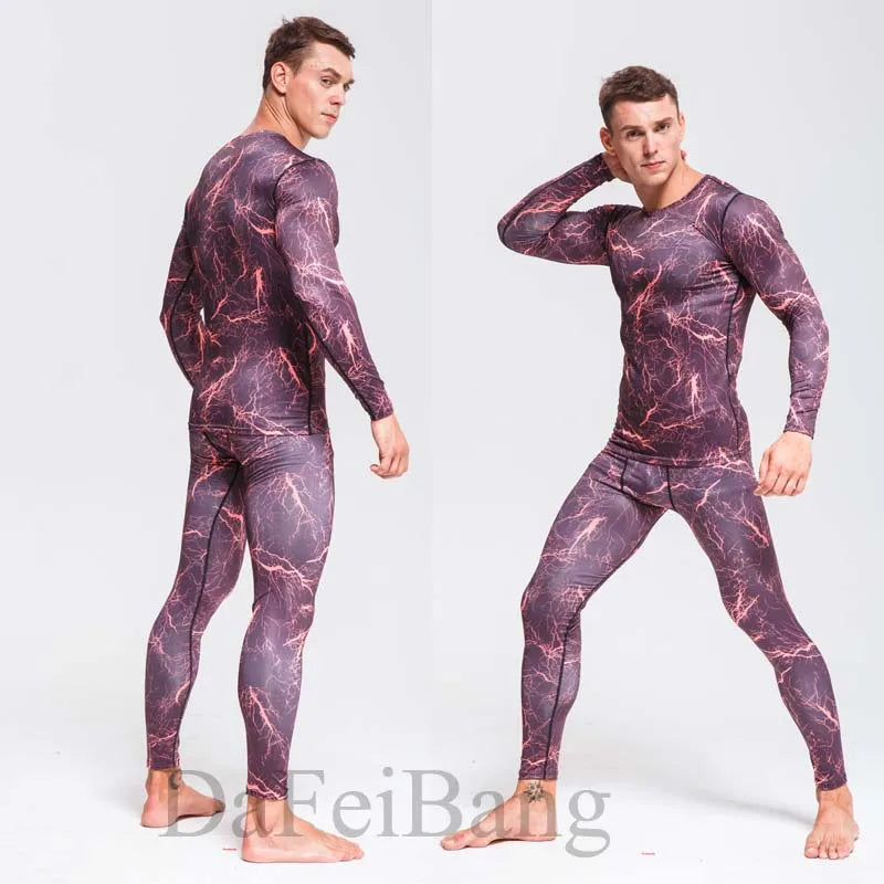Men's Compression Sport Suits Gym Tights Training Clothes Workout Jogging Set Running Rashguard Tracksuit Sportswear For Men