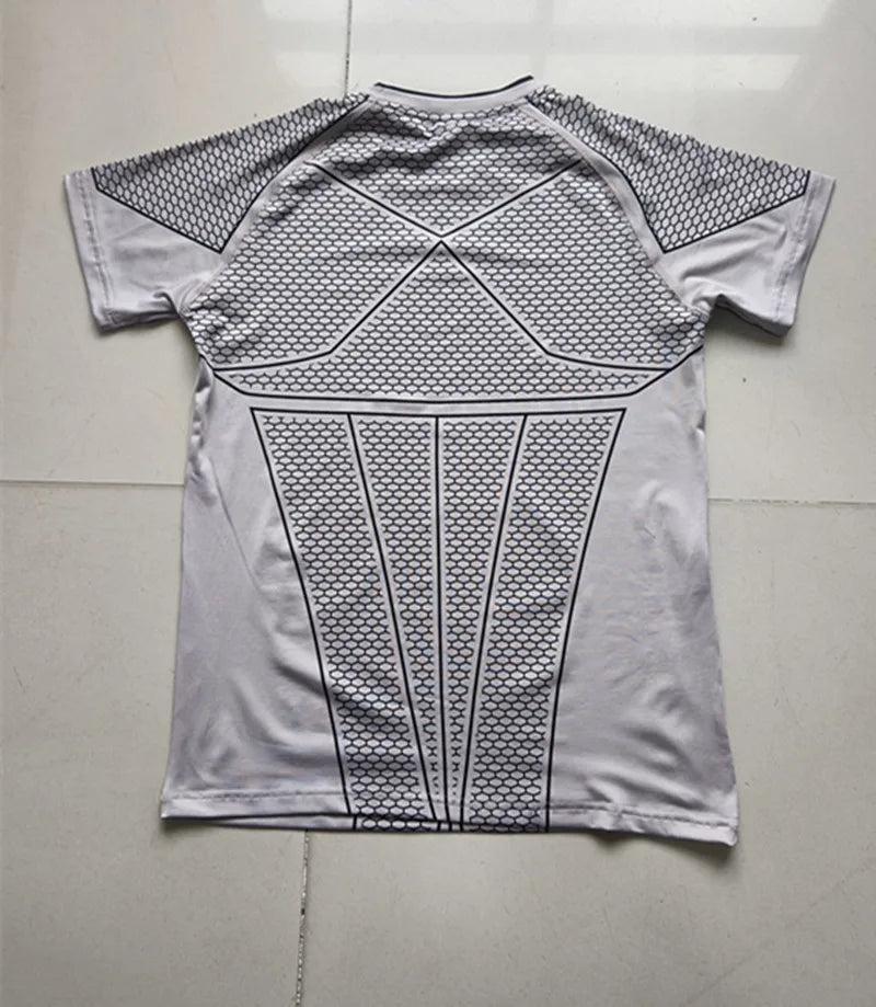 Athletic T-Shirt Gym Workout Fitness Running Sport Bodybuilding Male Casual Shirt Men's Muscle Quick Dry Skinny Fit Short Sleev
