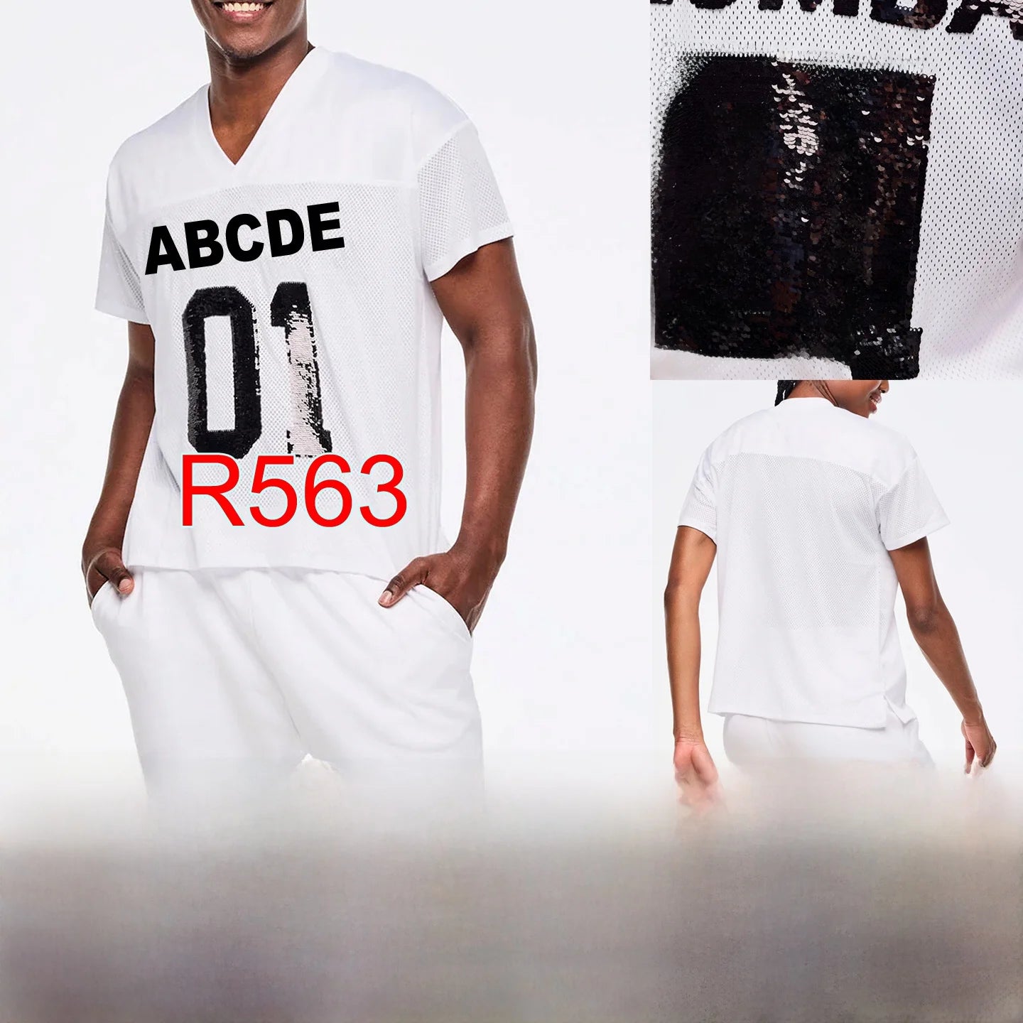 Zwzb Fitn Clothing Men's Women's T-irt Vest R06 Breathable Qui Dry Gymnastics Sportswear Casual Sle round Ne or...