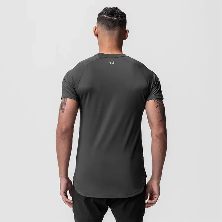 Gym Mens Summer Casual Skinny Compression T-Shirt Short Sleeve Tee Man Fitness Quick Dry Sport Sweatshirt Tops Workouts Clothing