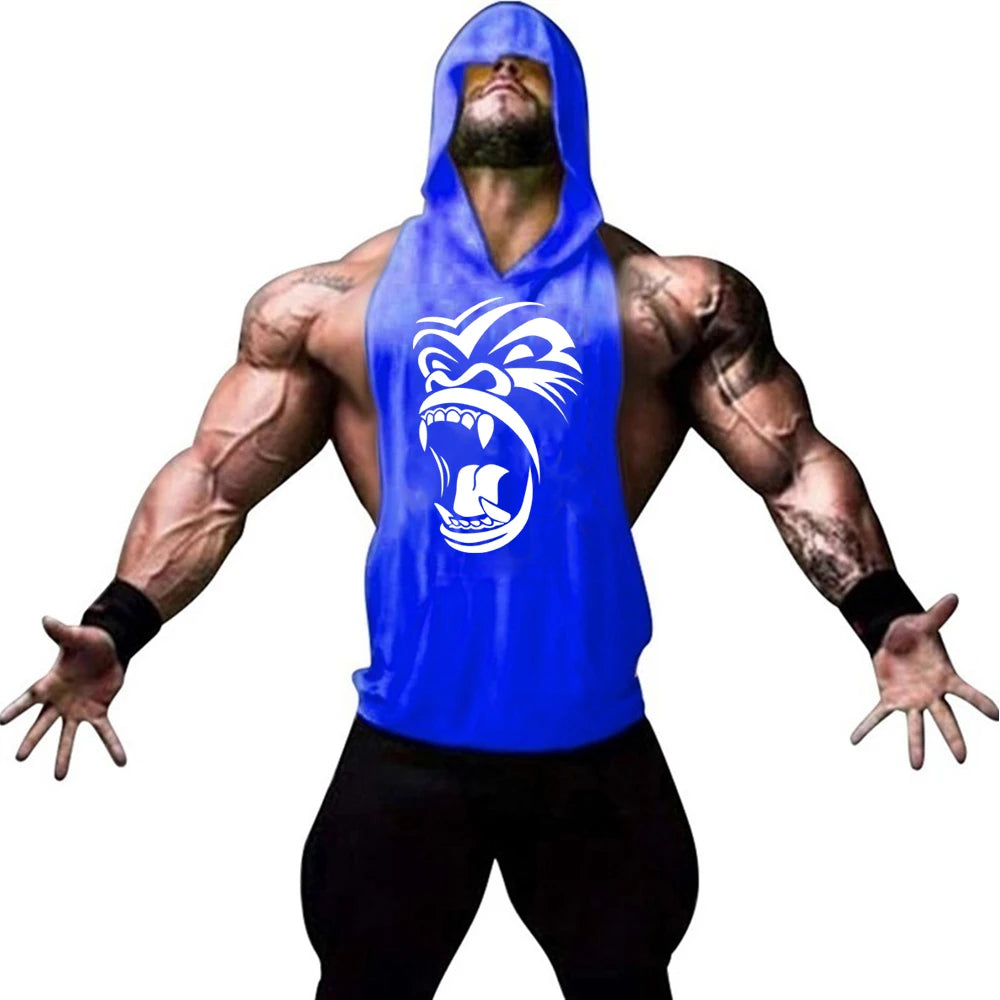 Men's summer fitness gym fitness sleeveless shirt clothing fashion vest comfortable and refreshing sweatshirt men