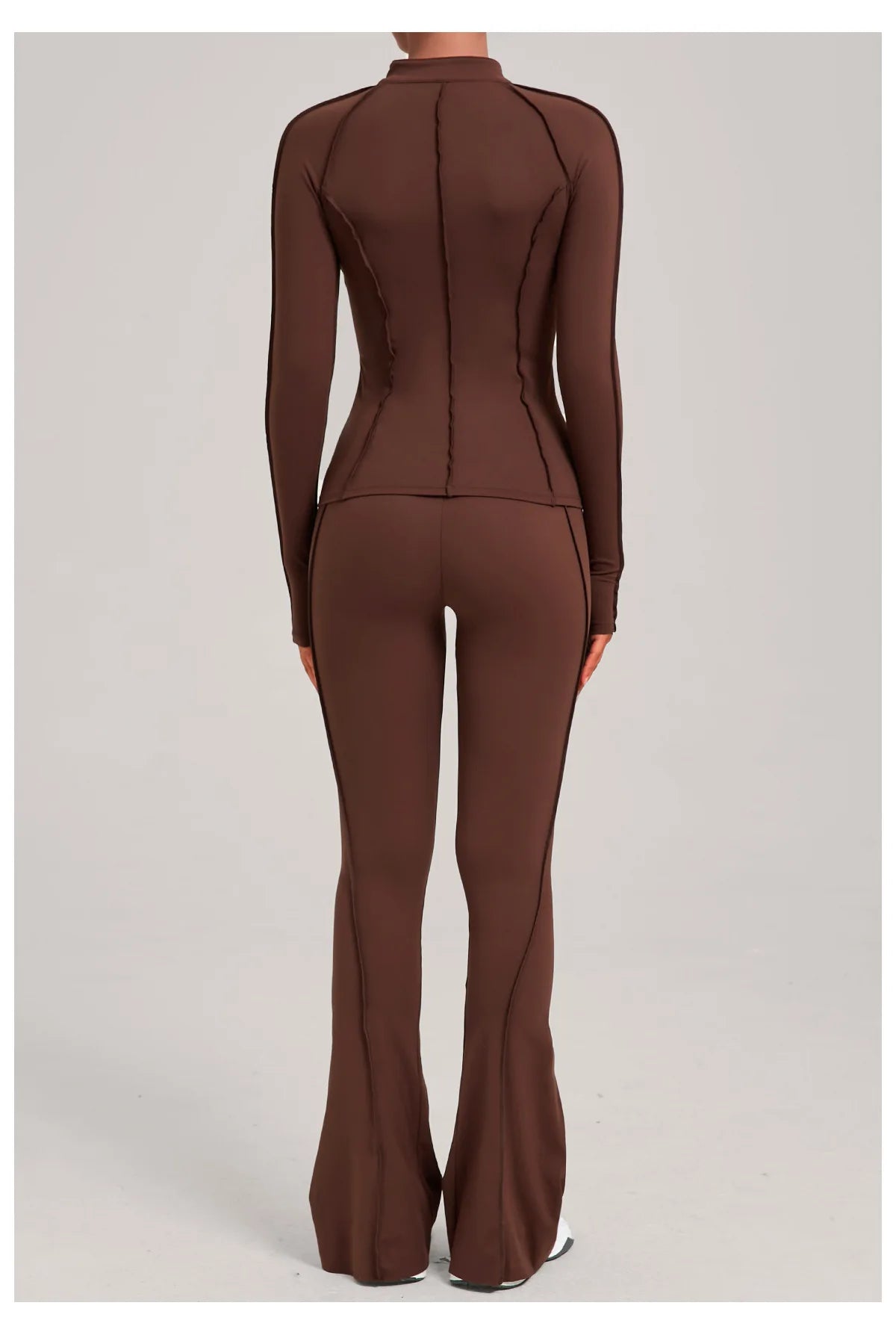 Gym Yoga Outfit for Women Autumn Winter Zipper Long Sleeve Fitness Suit Daily Casual Running Fitness Sportswear Two-Piece Sets