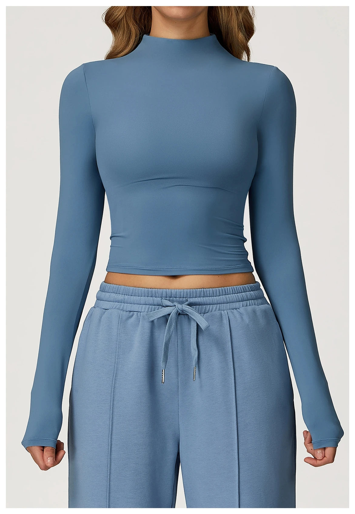 Yoga Shirts for Women 2025 Long Sleeve Quick-drying Fitness Sports Top Gym Clothes Workout Top High-necked Versatile Outer Wear