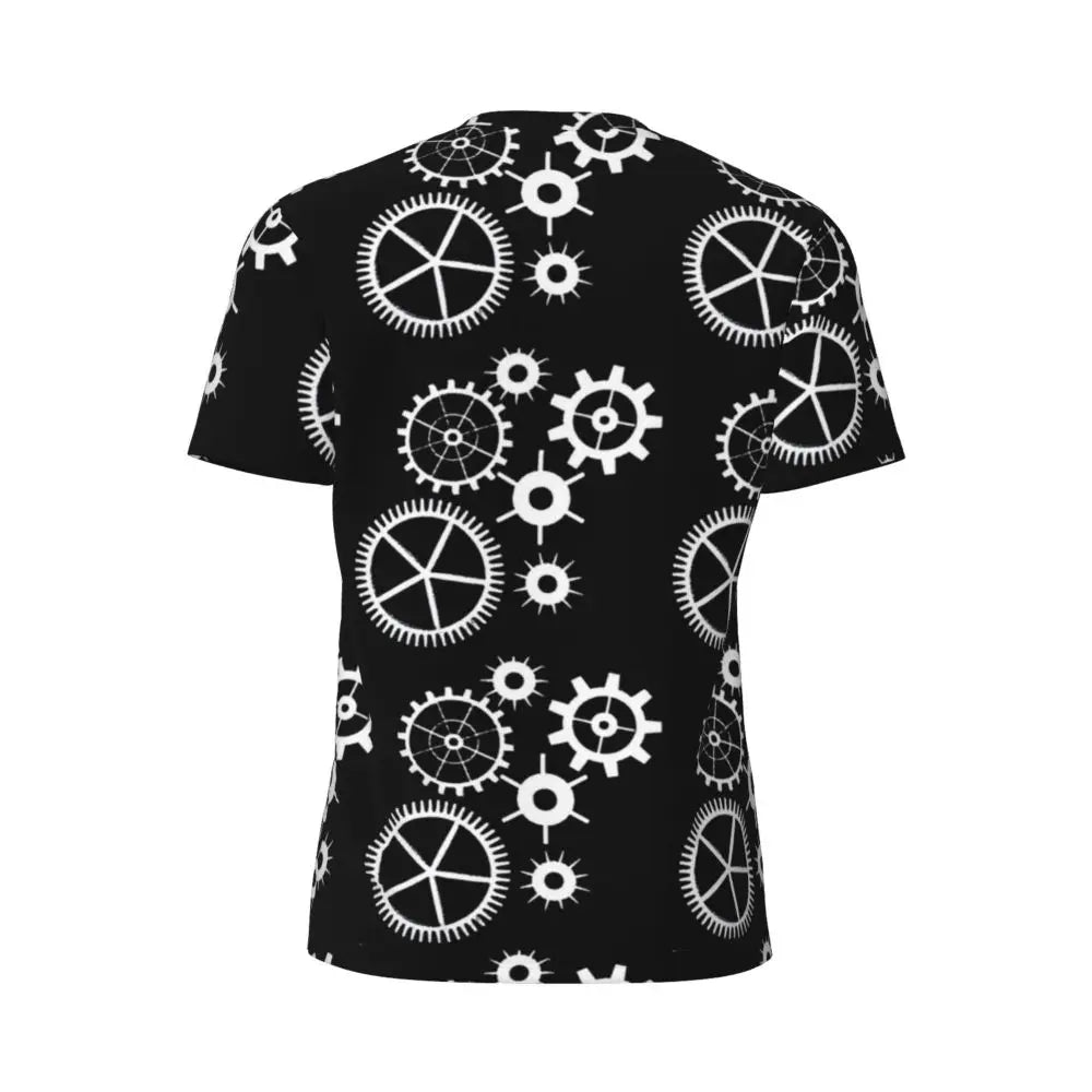 Gym T Shirt For Men Steampunk Design T-Shirts Fashion Wonderful Clockwork Vintage Summer Tees O Neck Streetwear Design Tops