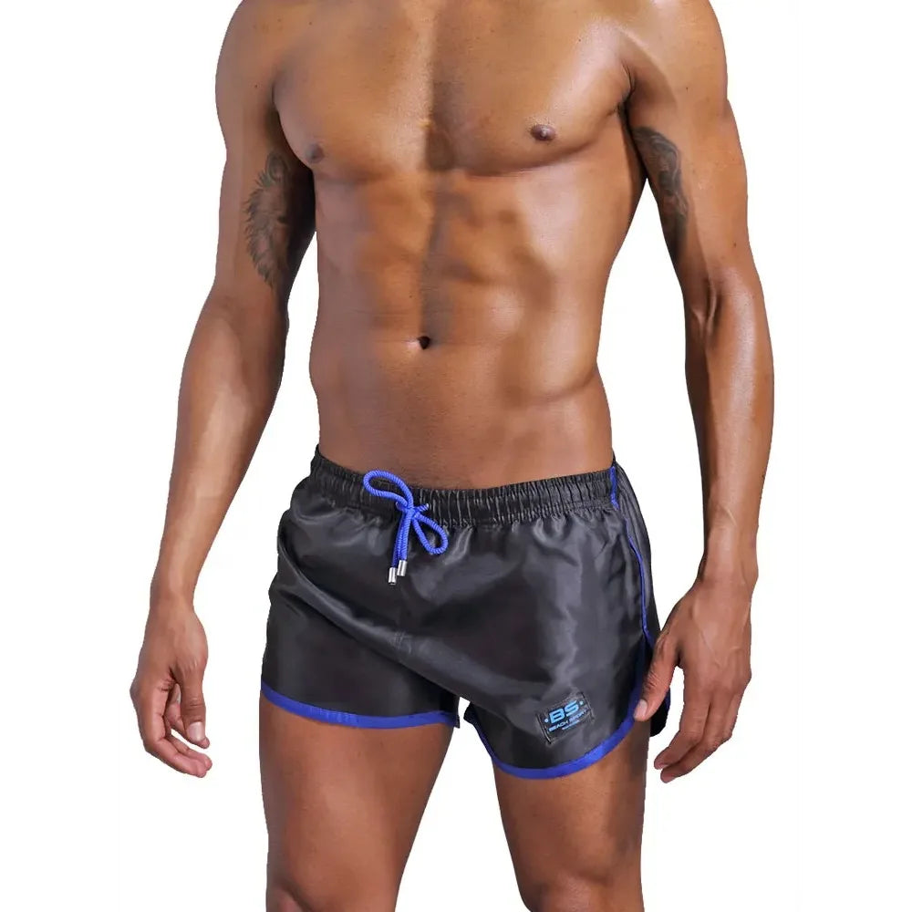 Men's Gym Sport Casual Beach Swim Shorts Swimwear Men Quick Drying Swimsuit Swimming Trunks Fifth Pants Running Shorts Beachwear