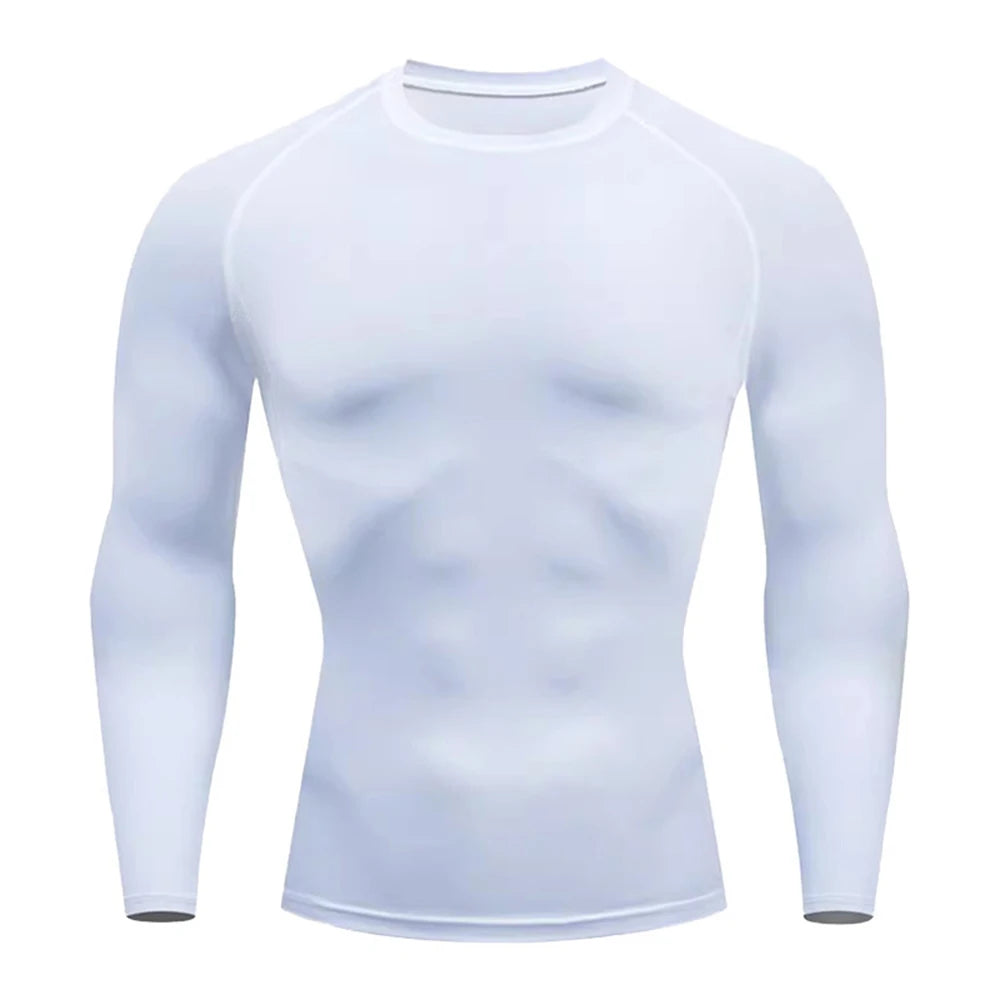 Men's Sports Top Quick Dry Compression Sportswear Second Skin Gym Workout  Jogging sport Long Sleeve Fitness T-Shirt Men