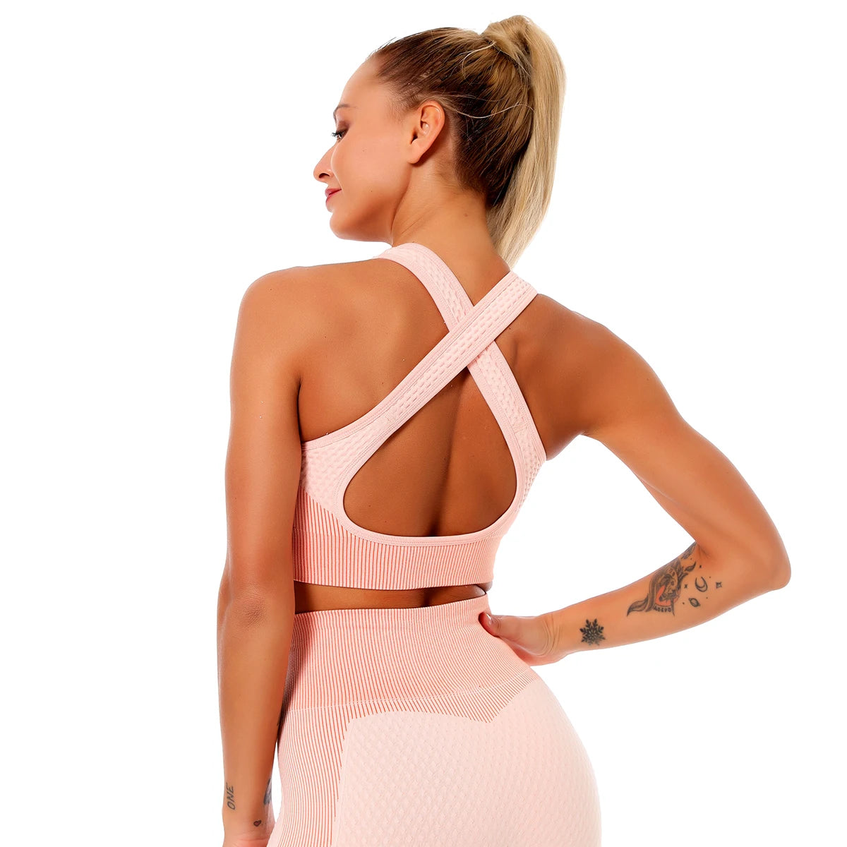 High Waist Leggings+Sport Bra Women Seamless Yoga Set Fitness Clothing Gym Suits Workout Clothes Woman Jogging Sportwear