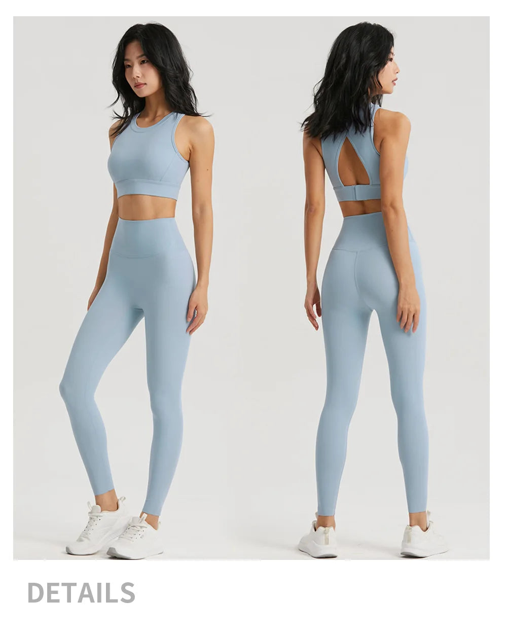 Women Sportswear Yoga Set 2 Piece Gym Outfits Fitness Hollow Out Sports Bra and Leggings Suit Workout Clothes for Women Yoga Set