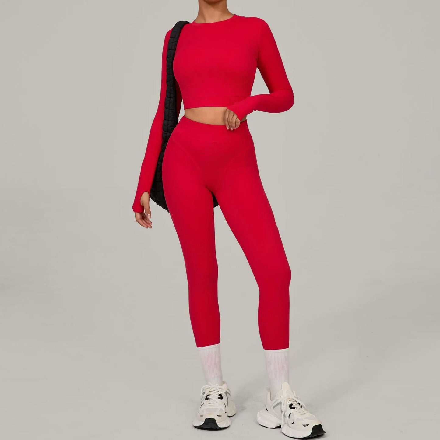 Seamless Yoga Sets Sports Fitness High Waist Hip Lift Tight Breathable Tracksuit Workout Clothing Gym Leggings Suit for Women