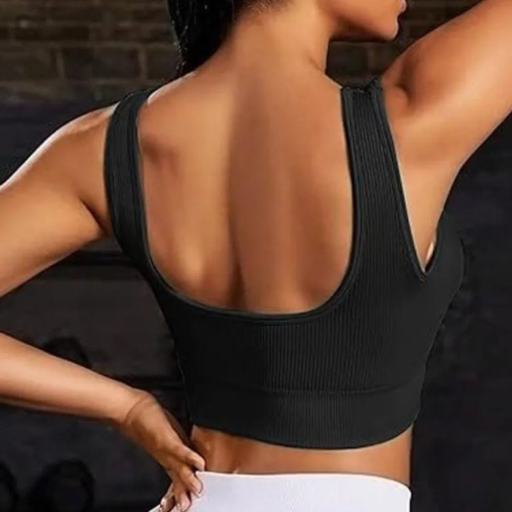 Running Underwear Seamless Sports Bra Shockproof Comfortable Fitness Vest Breathable Moisture-Wicking Yoga Underwear Gym